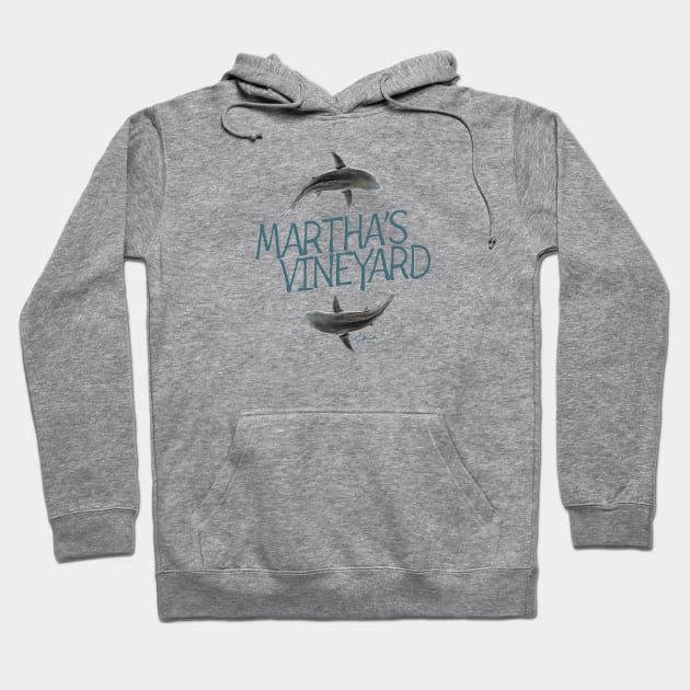 Martha's Vineyard, Massachusetts, Great White Sharks Hoodie by jcombs